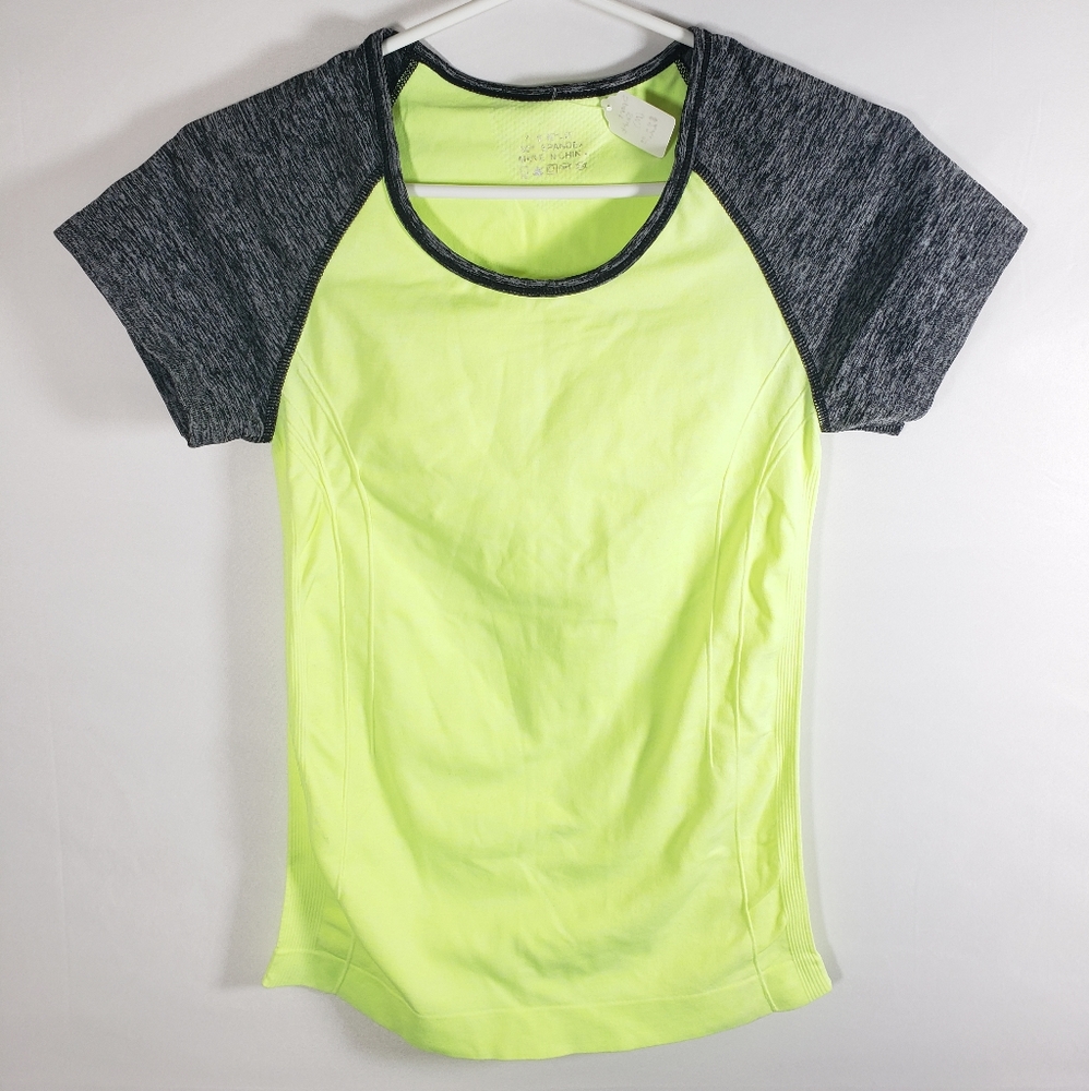 Bright Neon Yellow Sports T-Shirt Size Medium